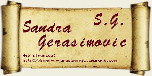 Sandra Gerasimović vizit kartica